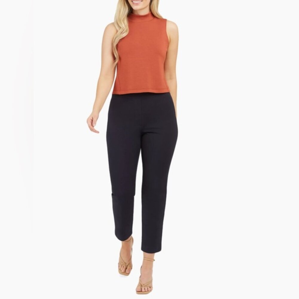 NWT SPANX Polished Ankle Slim Pull‎ On Pants Classic Navy 20365Q Sz S